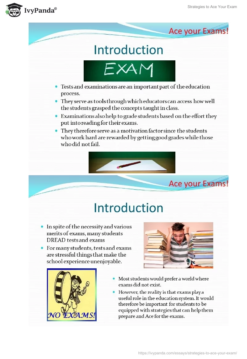 Strategies to Ace Your Exam. Page 2