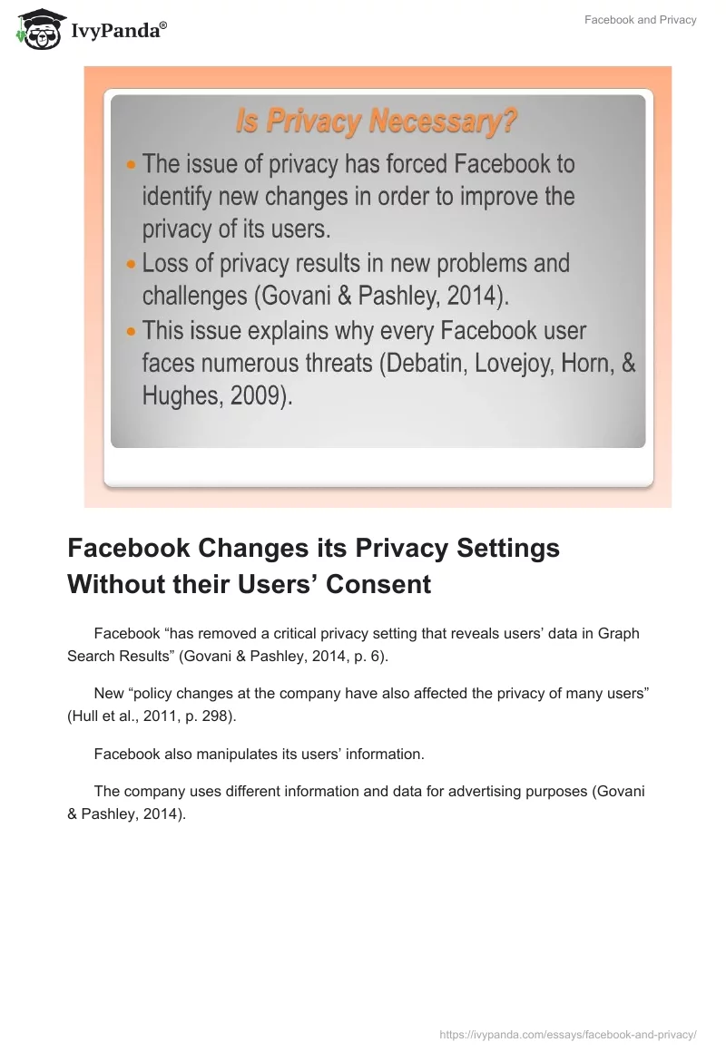 Facebook and Privacy. Page 4