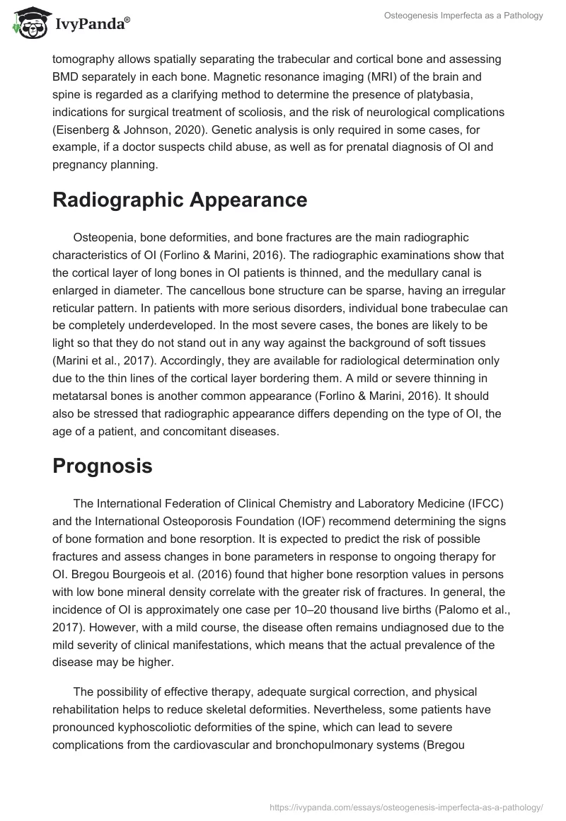 Osteogenesis Imperfecta as a Pathology. Page 3