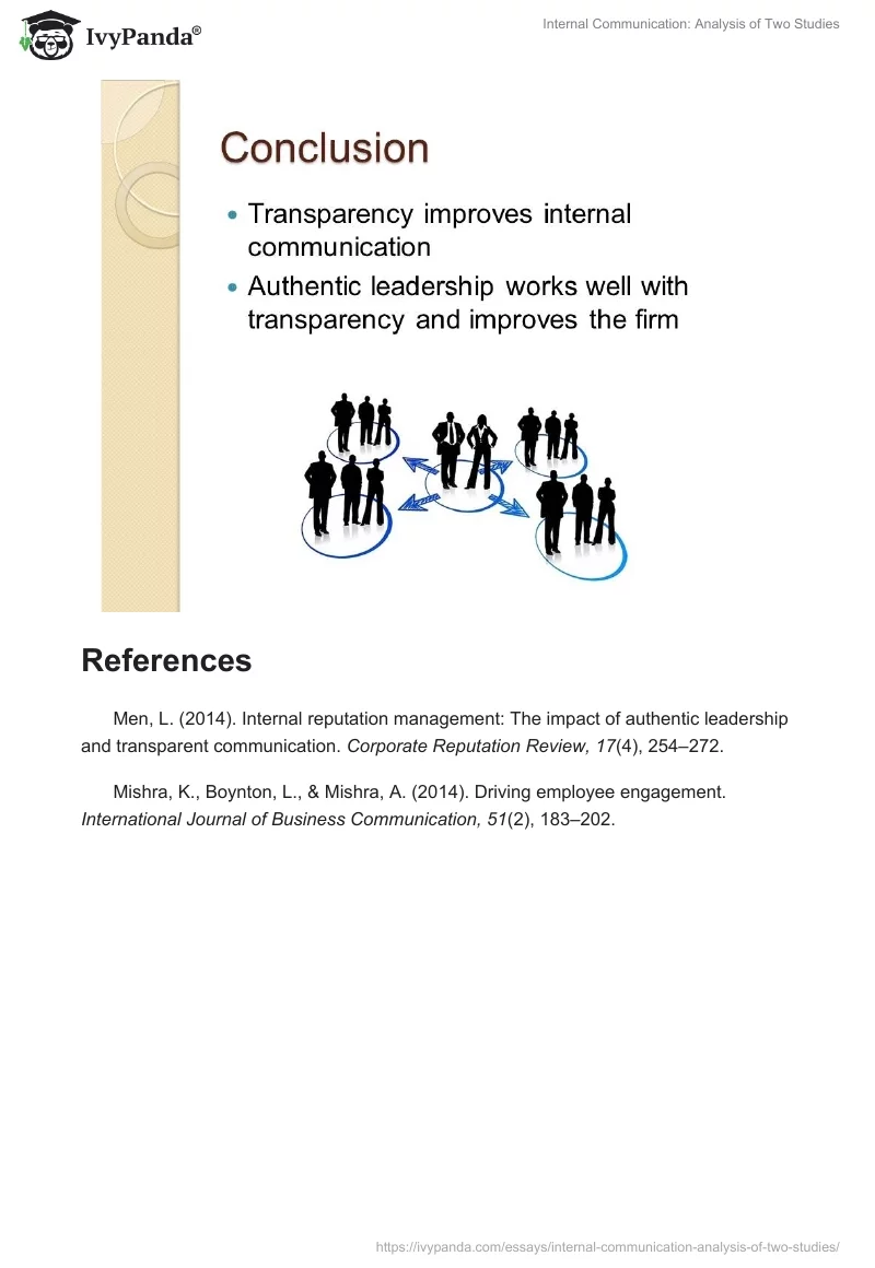Internal Communication: Analysis of Two Studies. Page 5