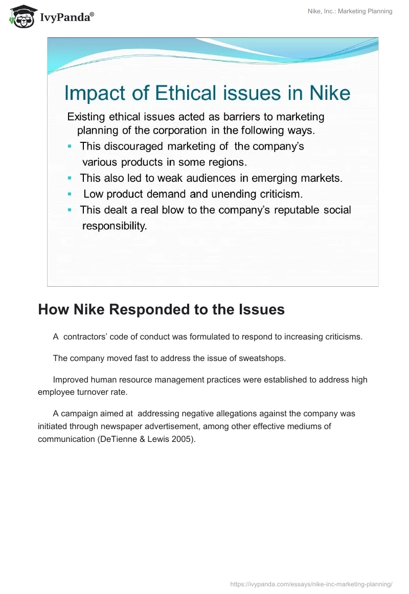 Nike, Inc.: Marketing Planning. Page 3