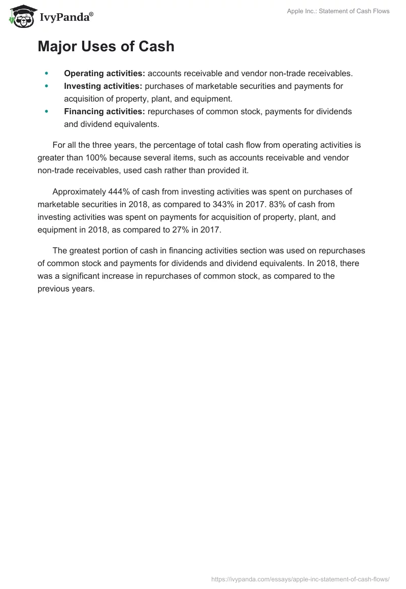 Apple Inc.: Statement of Cash Flows. Page 3
