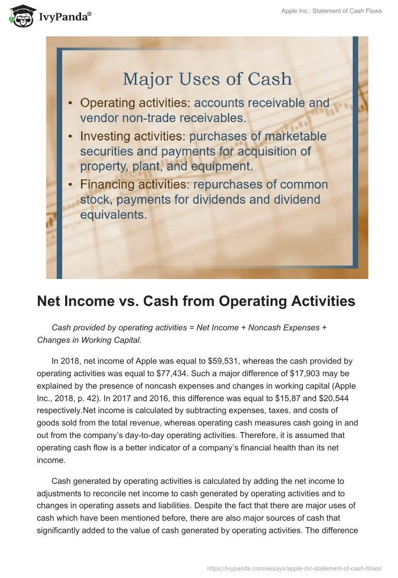 Apple Inc.: Statement of Cash Flows. Page 4