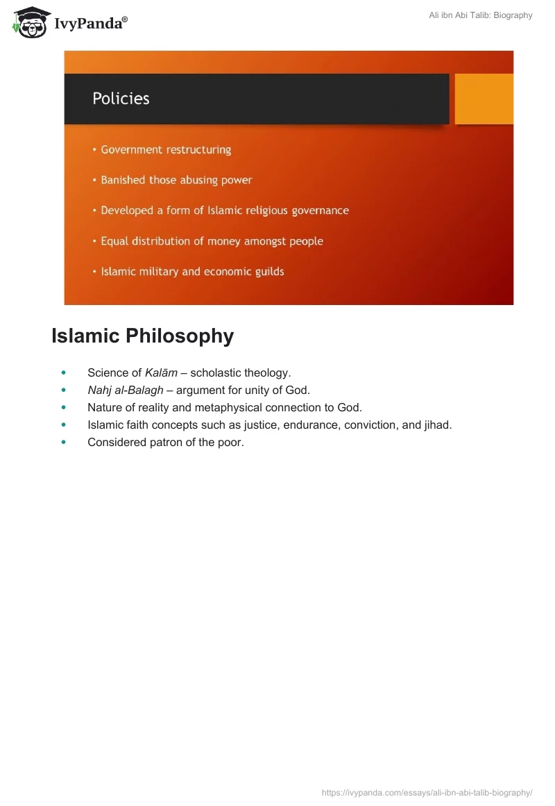 Ali ibn Abi Talib: Biography. Page 5