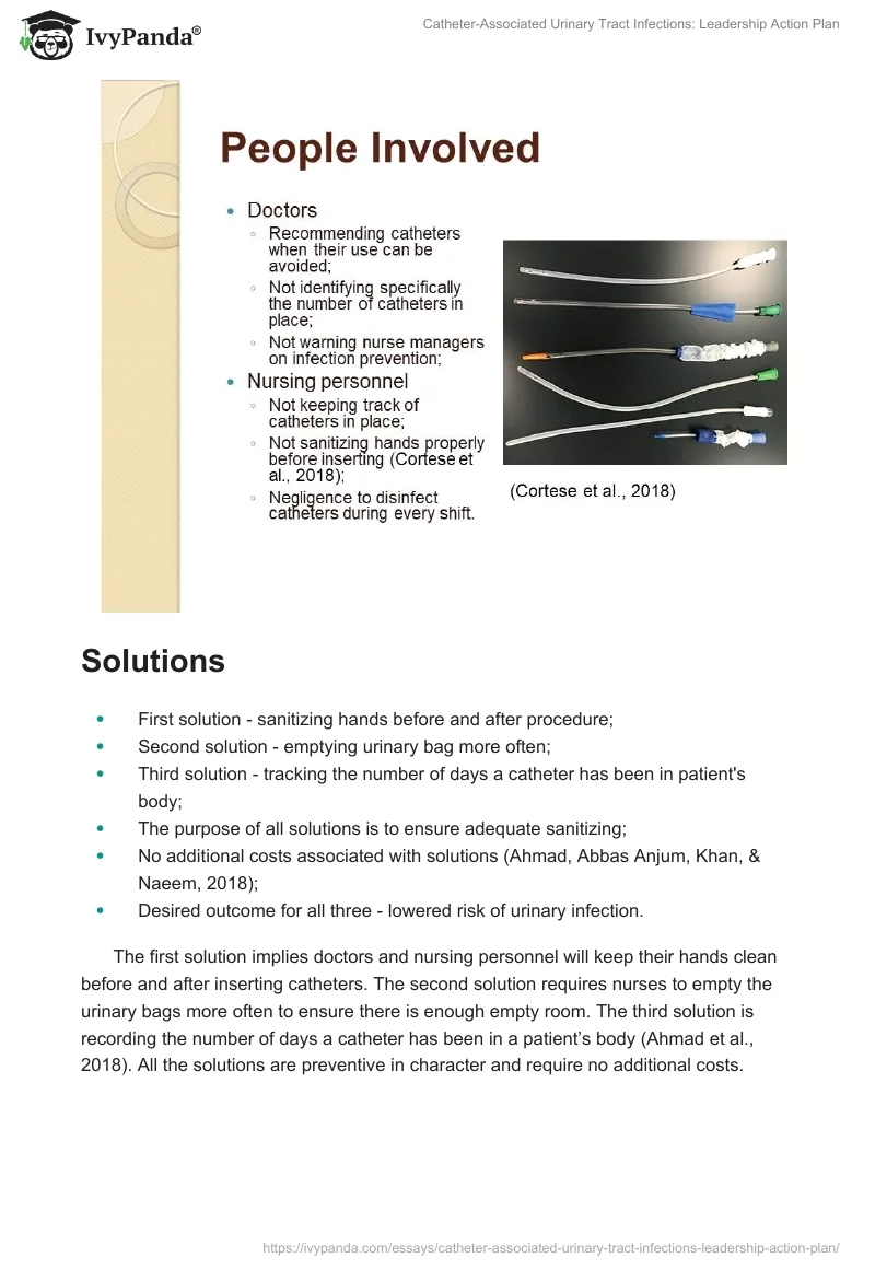 Catheter-Associated Urinary Tract Infections: Leadership Action Plan. Page 5