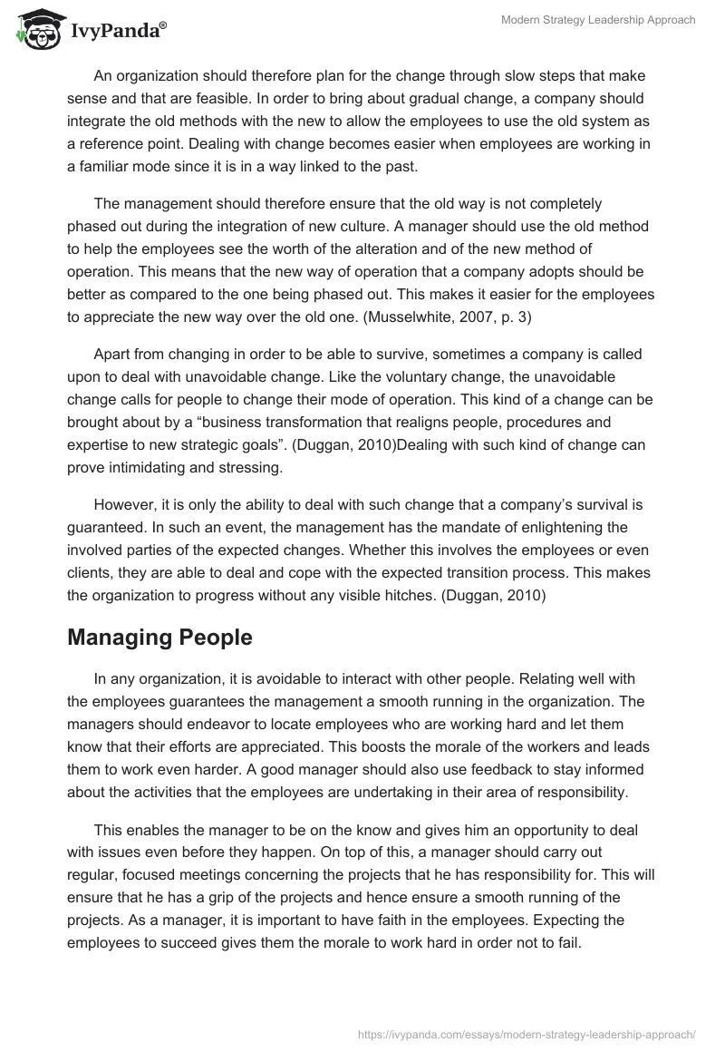 Modern Strategy Leadership Approach. Page 5
