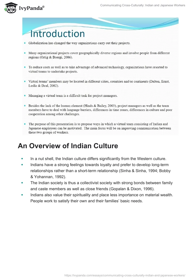 Communicating Cross-Culturally: Indian and Japanese Workers. Page 2