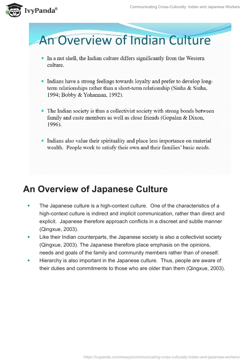 Communicating Cross-Culturally: Indian and Japanese Workers. Page 3