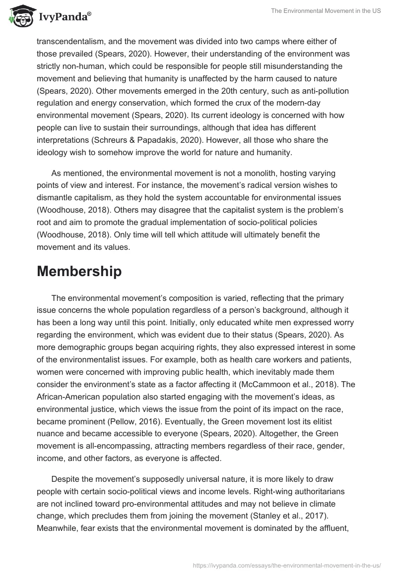 The Environmental Movement in the US. Page 2