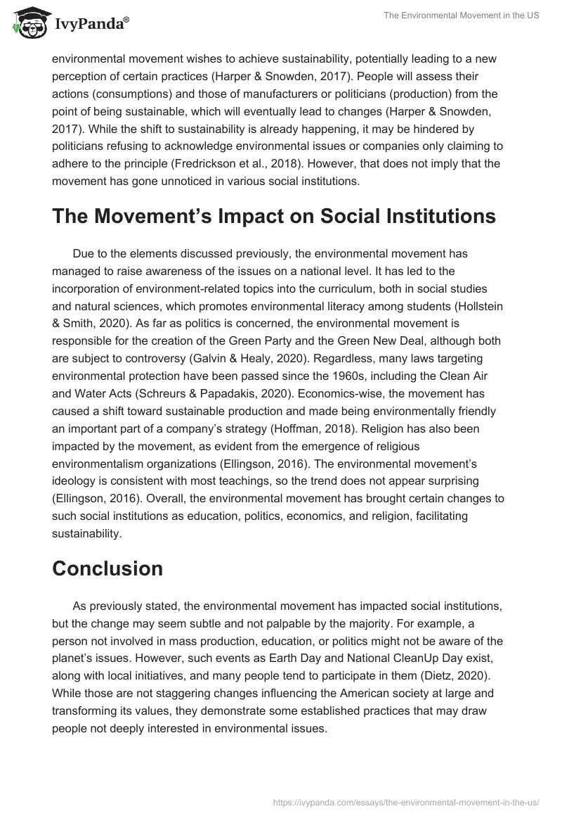 The Environmental Movement in the US. Page 4