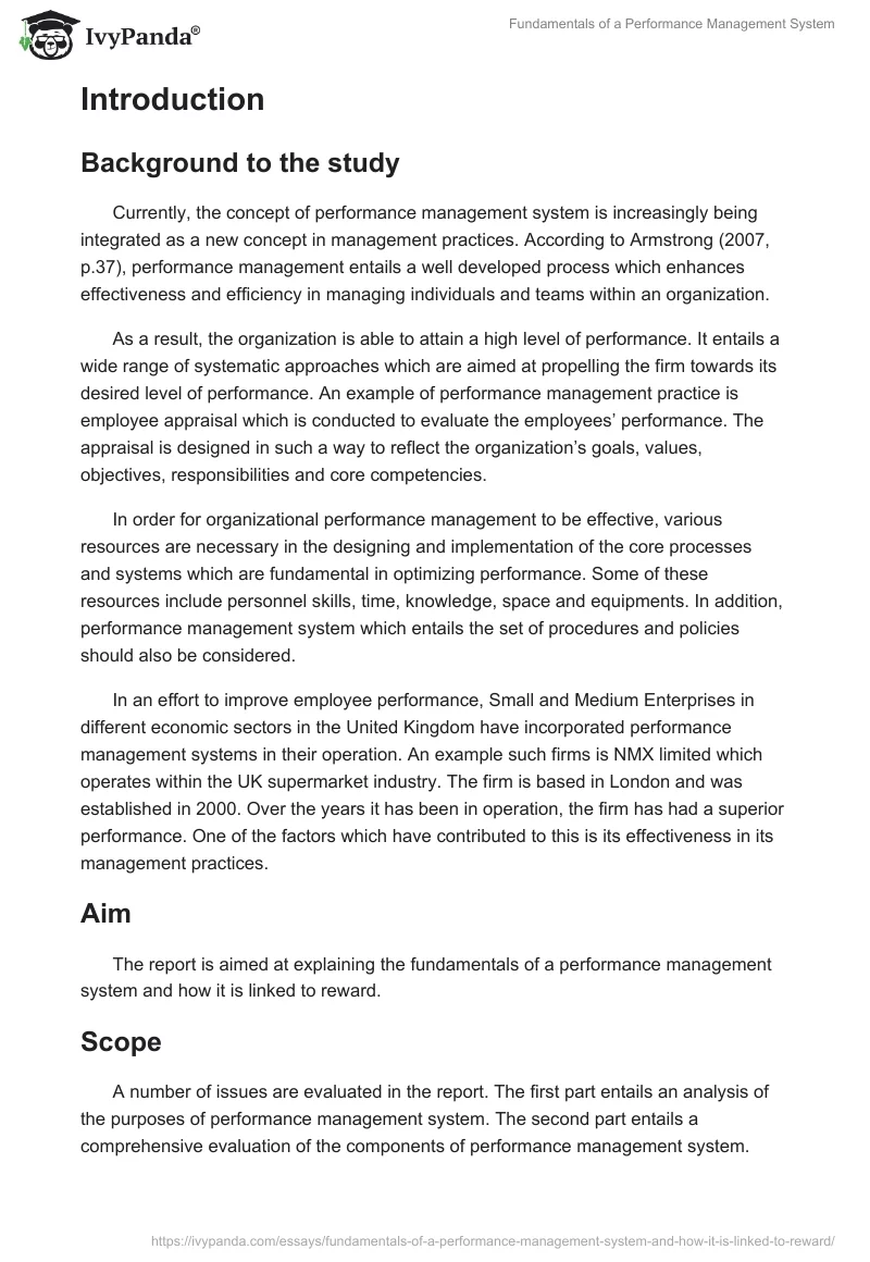 Fundamentals of a Performance Management System. Page 2