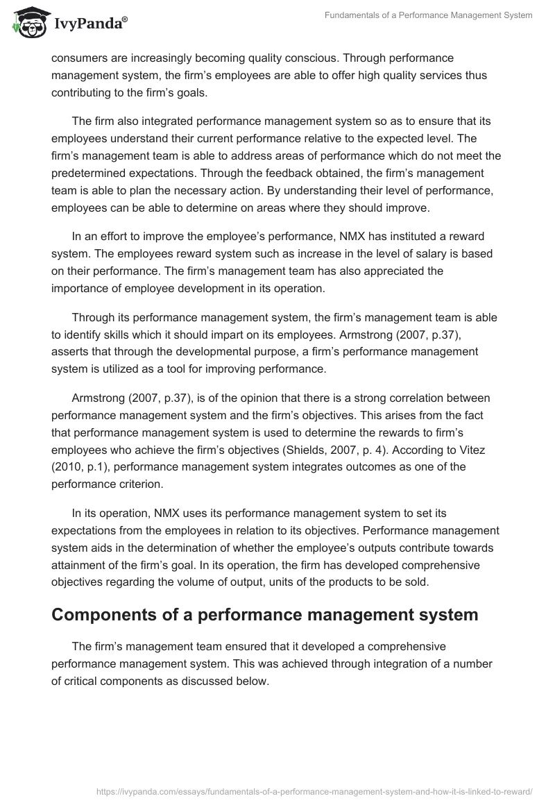 Fundamentals of a Performance Management System. Page 4