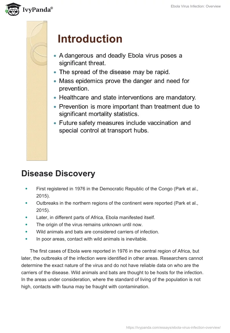 Ebola Virus Infection: Overview. Page 2