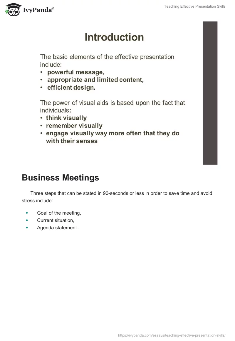 Teaching Effective Presentation Skills. Page 2