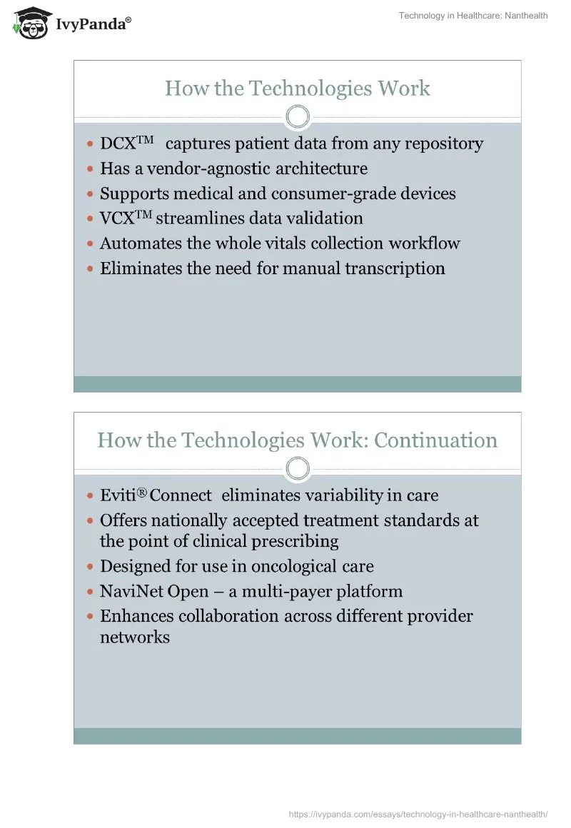 Technology in Healthcare: Nanthealth. Page 3