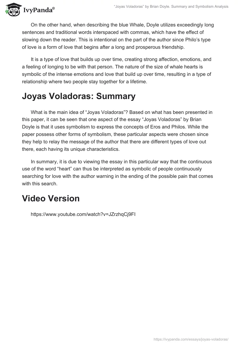 “Joyas Voladoras” by Brian Doyle. Summary and Symbolism Analysis. Page 3