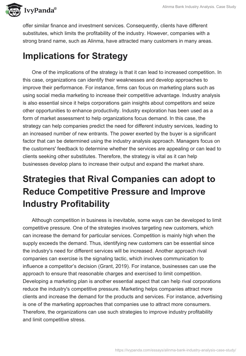 Alinma Bank Industry Analysis. Case Study. Page 3