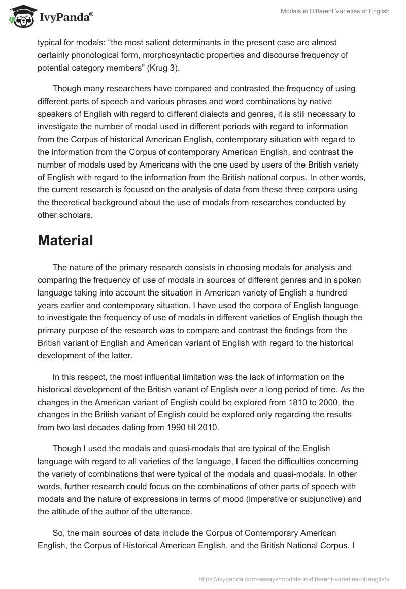 Modals in Different Varieties of English. Page 3