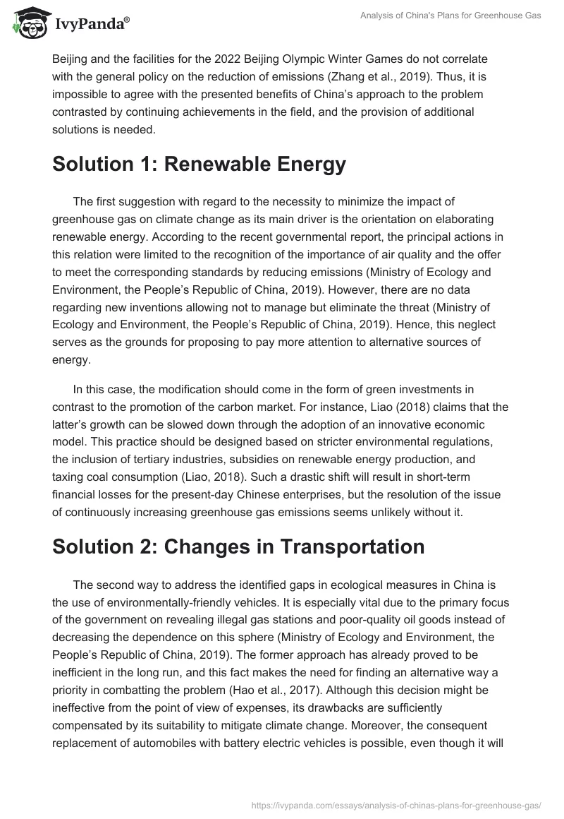 Analysis of China's Plans for Greenhouse Gas. Page 3