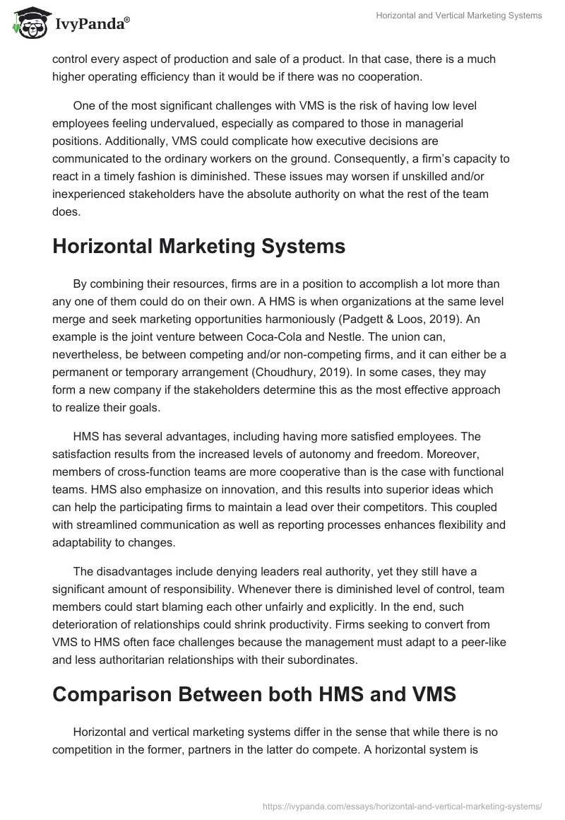 Horizontal and Vertical Marketing Systems. Page 2