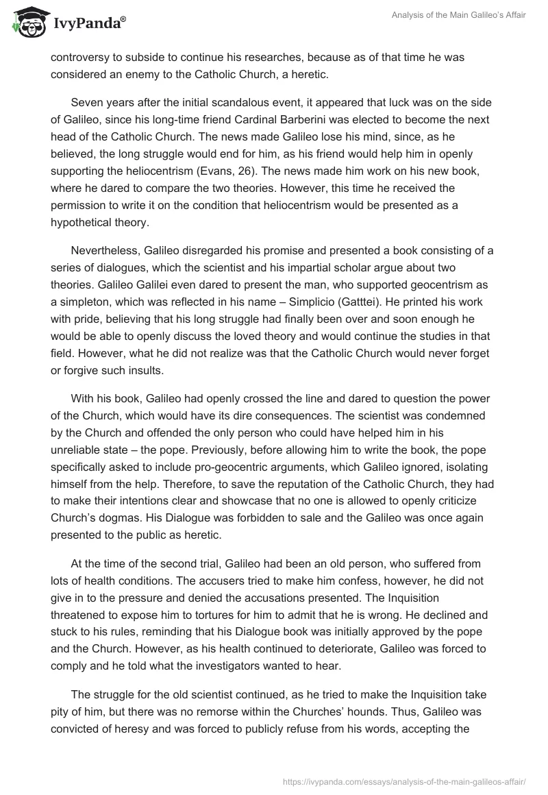 Analysis of the Main Galileo’s Affair. Page 3
