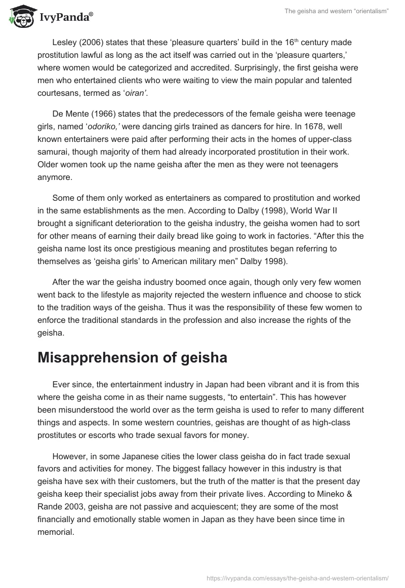The geisha and western “orientalism”. Page 2