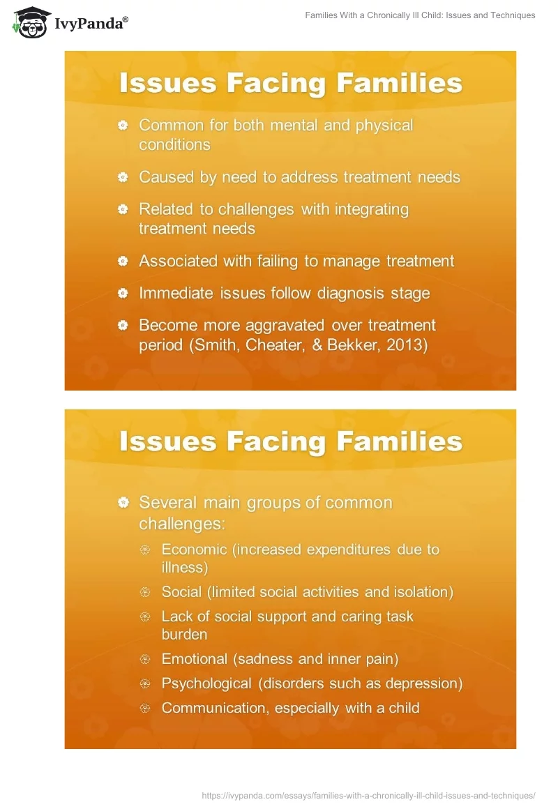 Families With a Chronically Ill Child: Issues and Techniques. Page 5