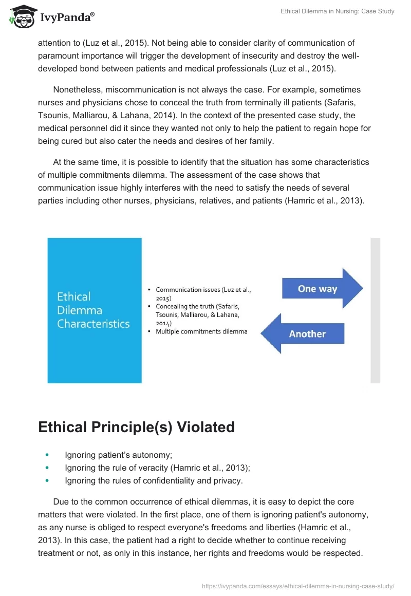 Ethical Dilemma in Nursing: Case Study. Page 5