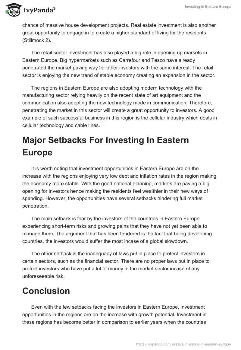 Investing In Eastern Europe. Page 3