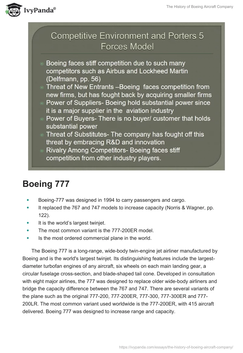 The History of Boeing Aircraft Company. Page 4