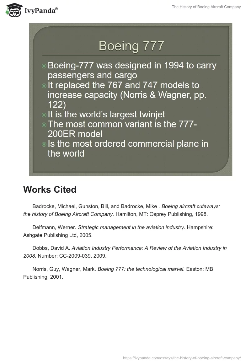 The History of Boeing Aircraft Company. Page 5