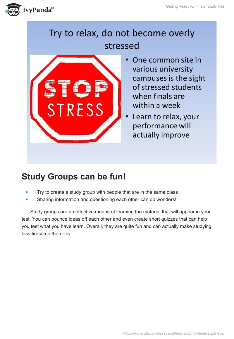 Getting Ready for Finals: Study Tips. Page 5