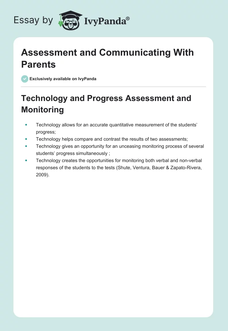 Assessment and Communicating With Parents. Page 1