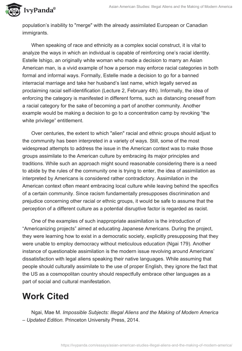 Asian American Studies: Illegal Aliens and the Making of Modern America. Page 3