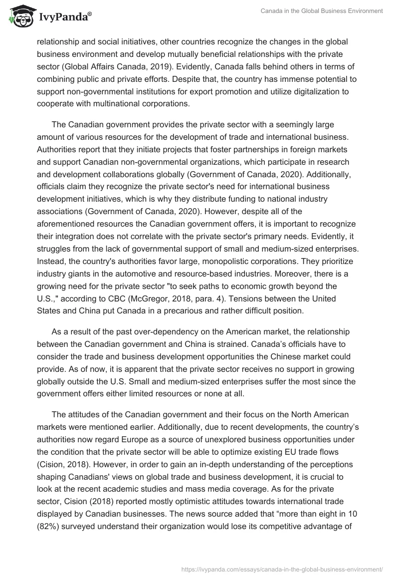 Canada in the Global Business Environment. Page 2