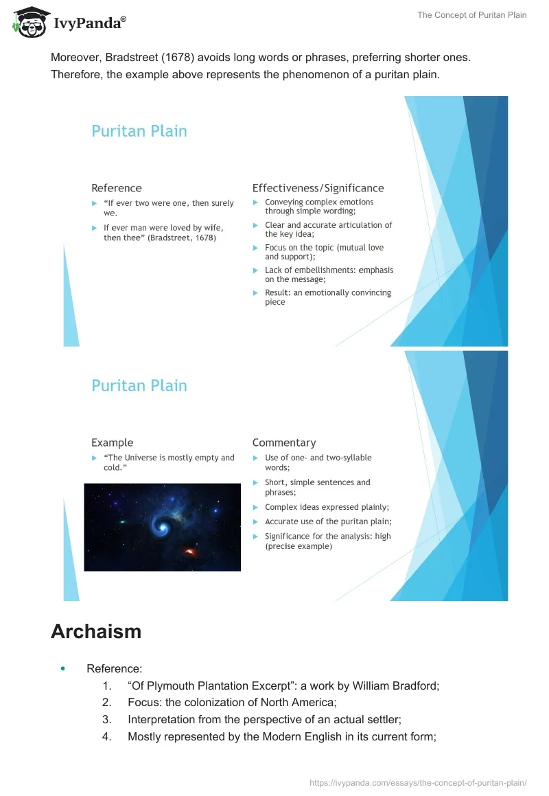 The Concept of Puritan Plain. Page 2