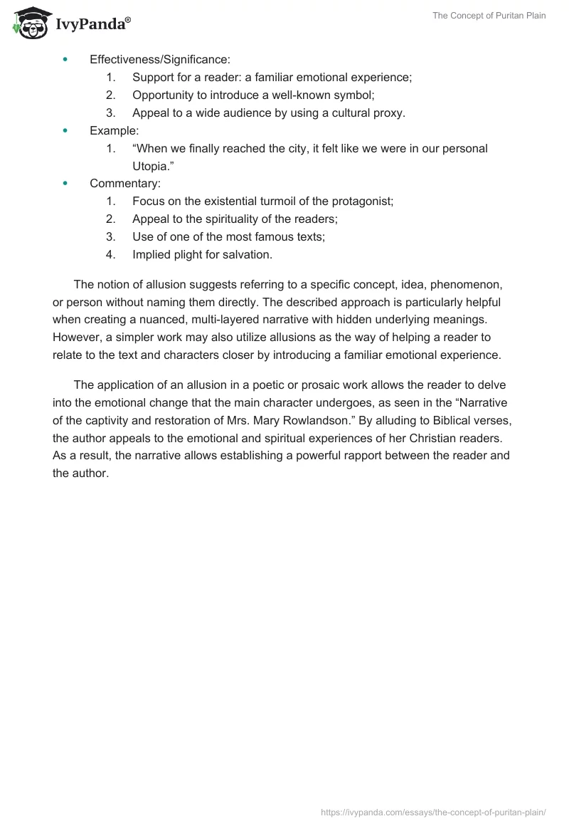 The Concept of Puritan Plain. Page 5