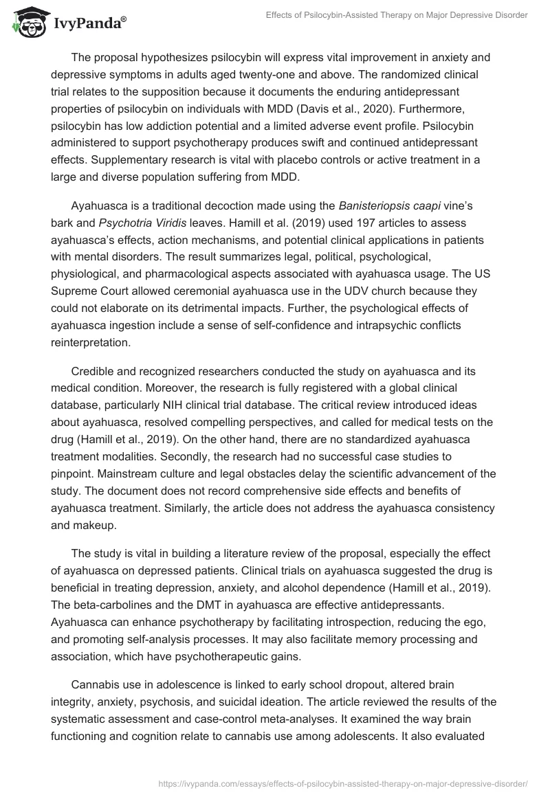 Effects of Psilocybin-Assisted Therapy on Major Depressive Disorder. Page 2