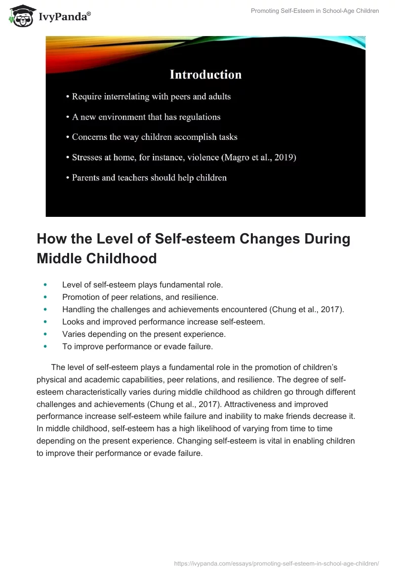 Promoting Self-Esteem in School-Age Children. Page 2