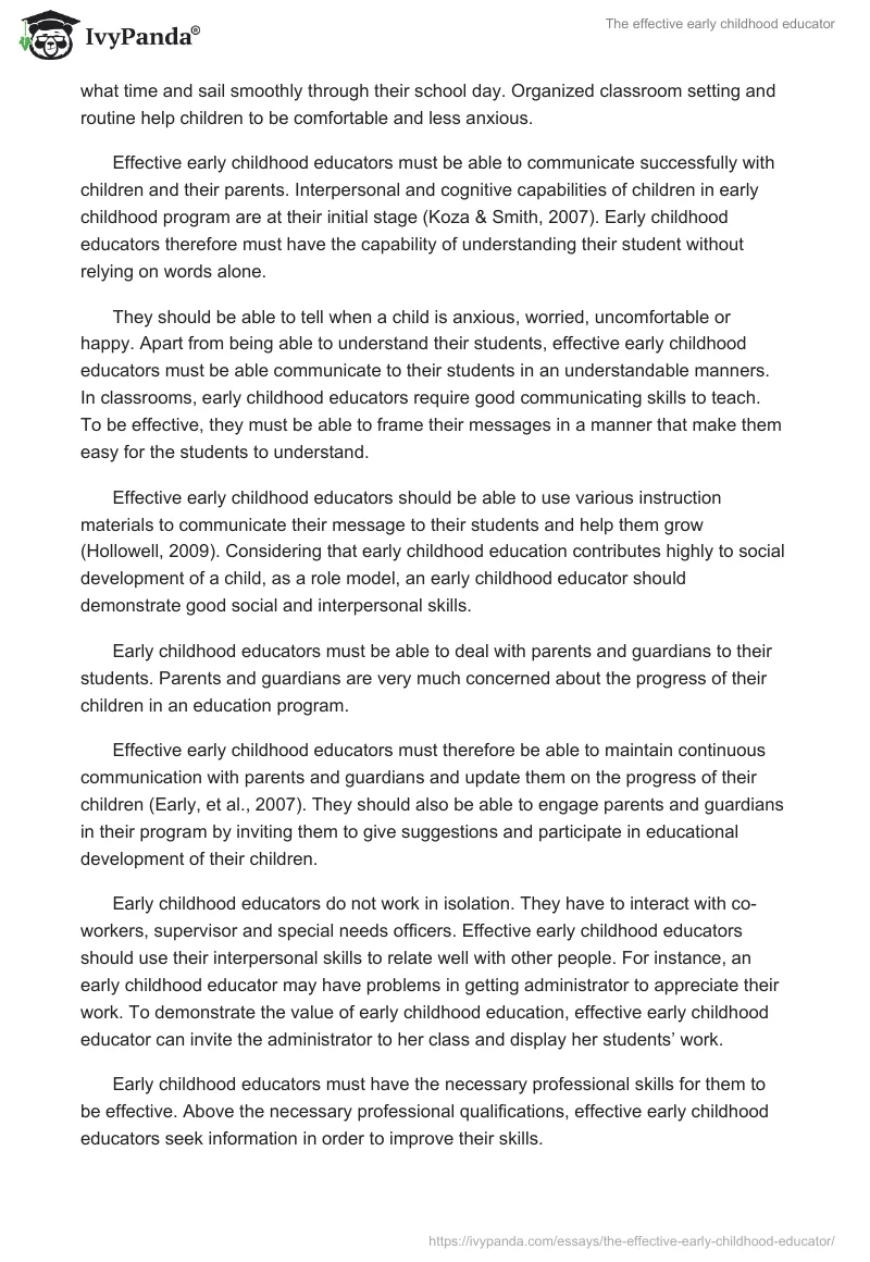 The Effective Early Childhood Educator. Page 3