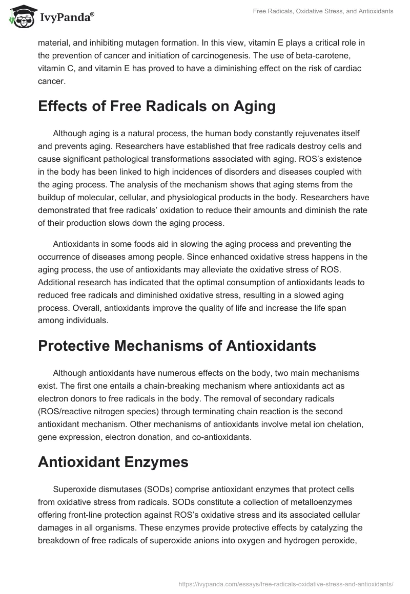 Free Radicals, Oxidative Stress, and Antioxidants. Page 3
