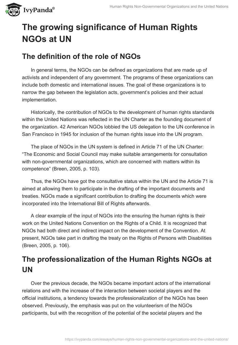 Human Rights Non-Governmental Organizations and the United Nations. Page 2