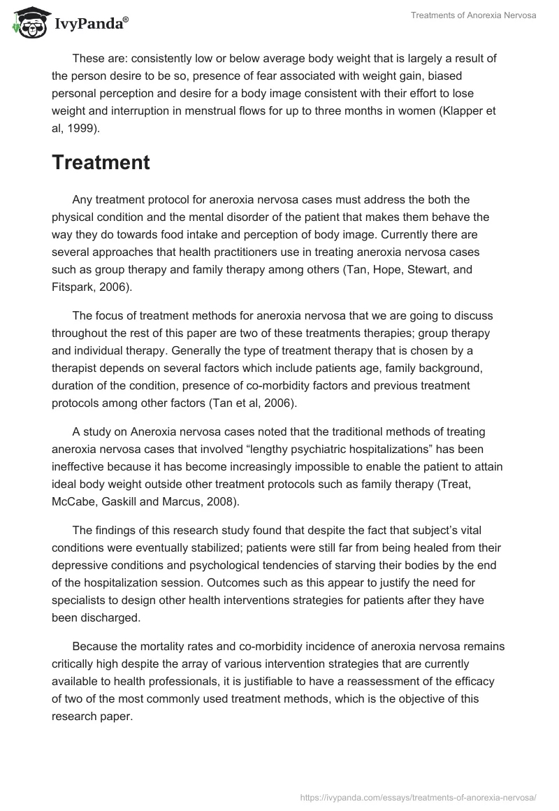 Treatments of Anorexia Nervosa. Page 3