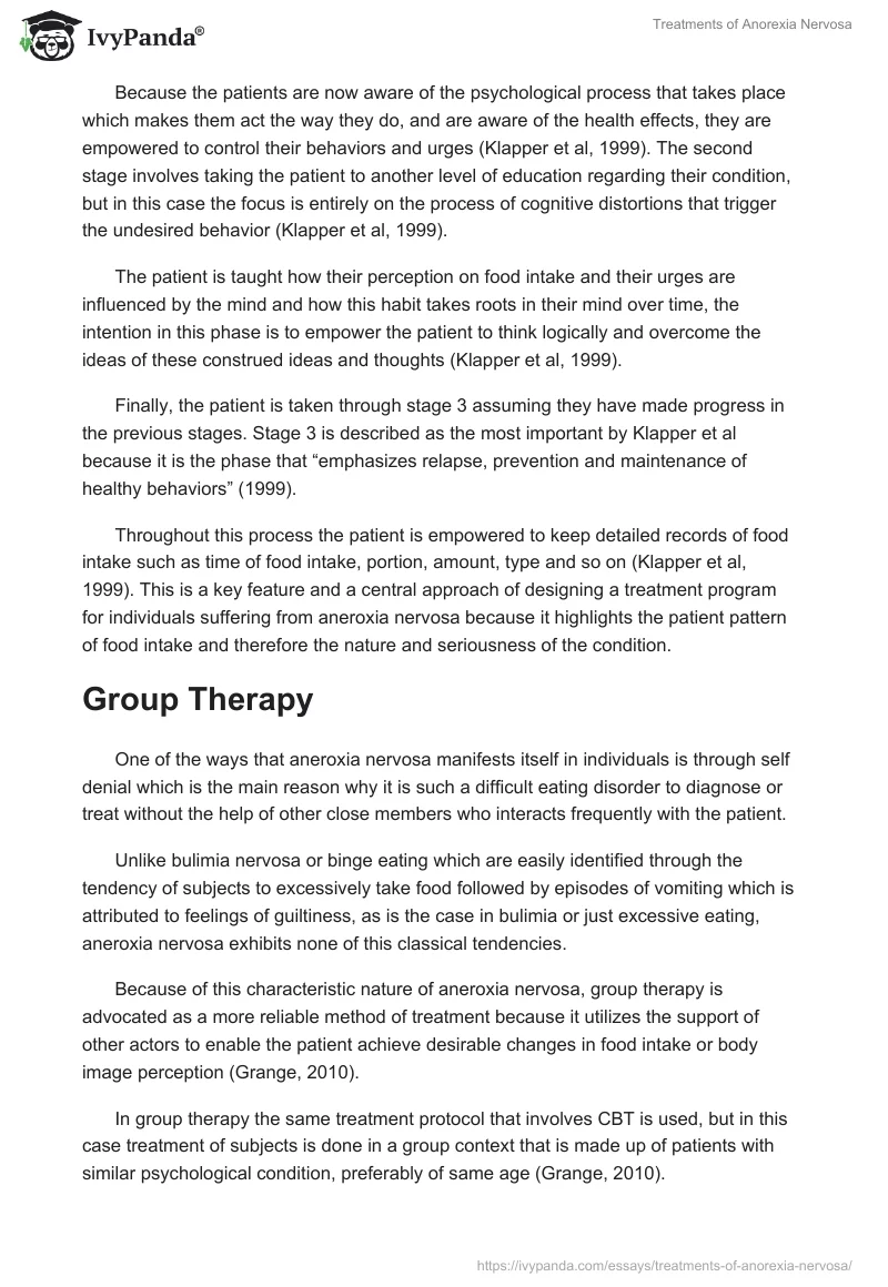 Treatments of Anorexia Nervosa. Page 5