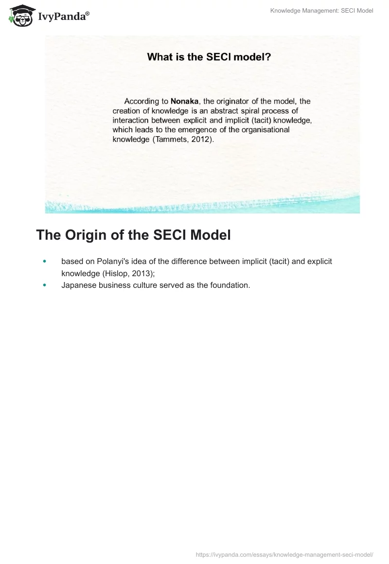 Knowledge Management: SECI Model. Page 3