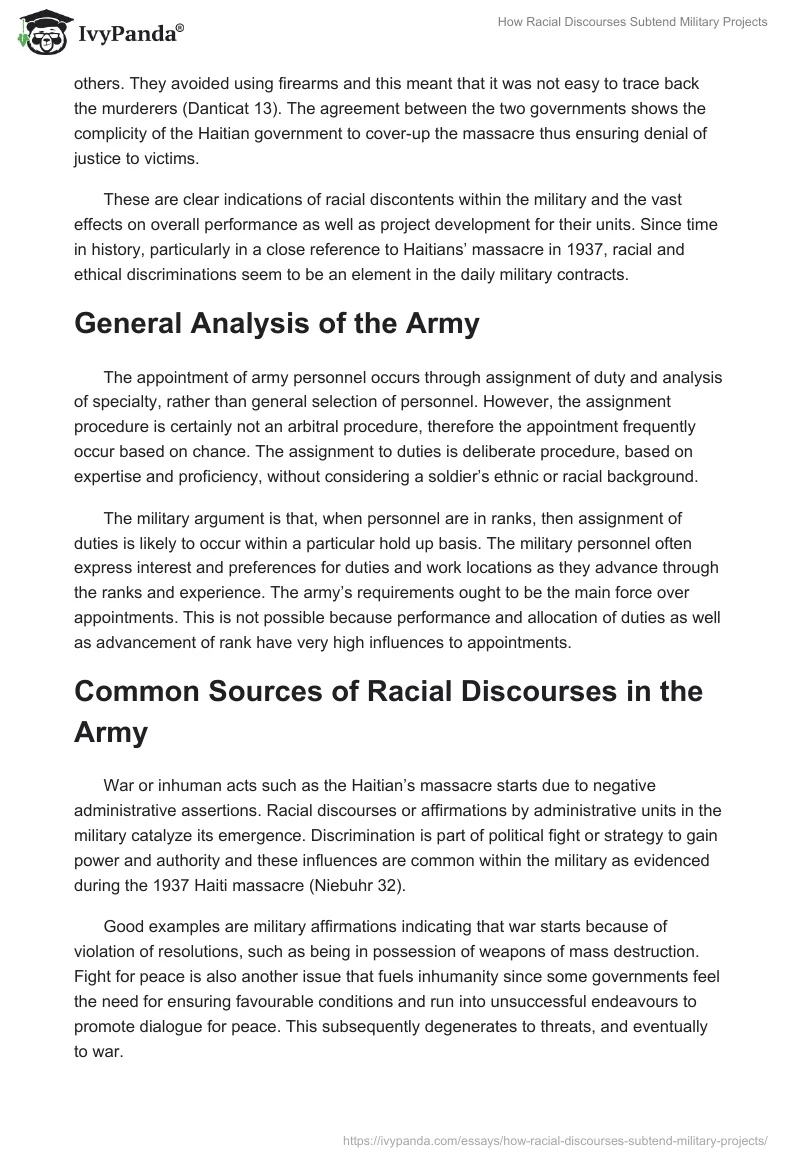 How Racial Discourses Subtend Military Projects. Page 2