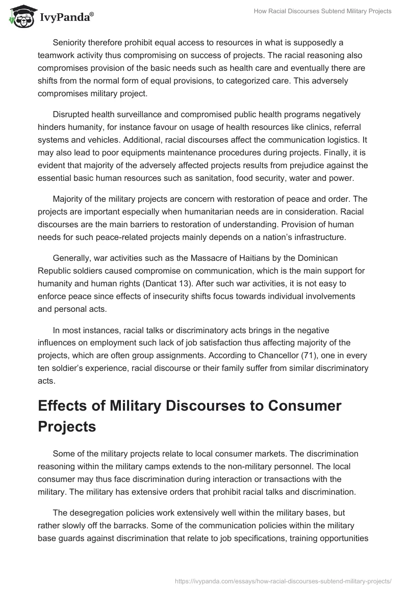 How Racial Discourses Subtend Military Projects. Page 5