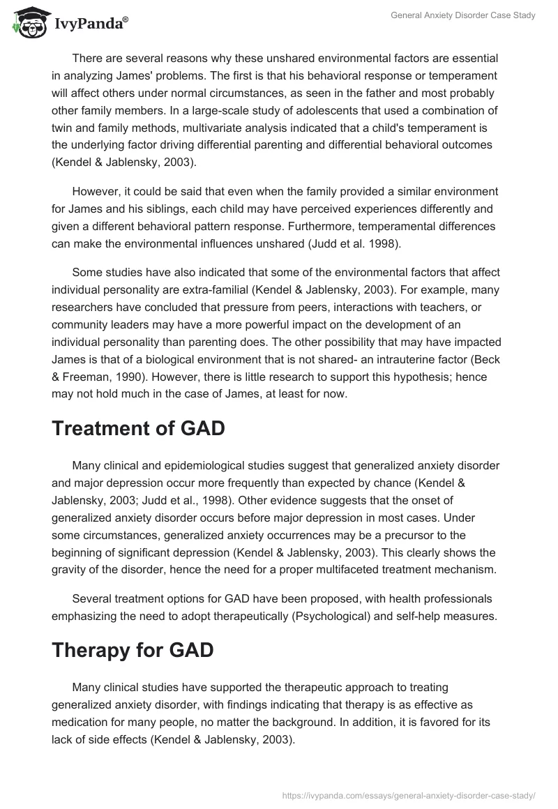 General Anxiety Disorder Case Stady. Page 2