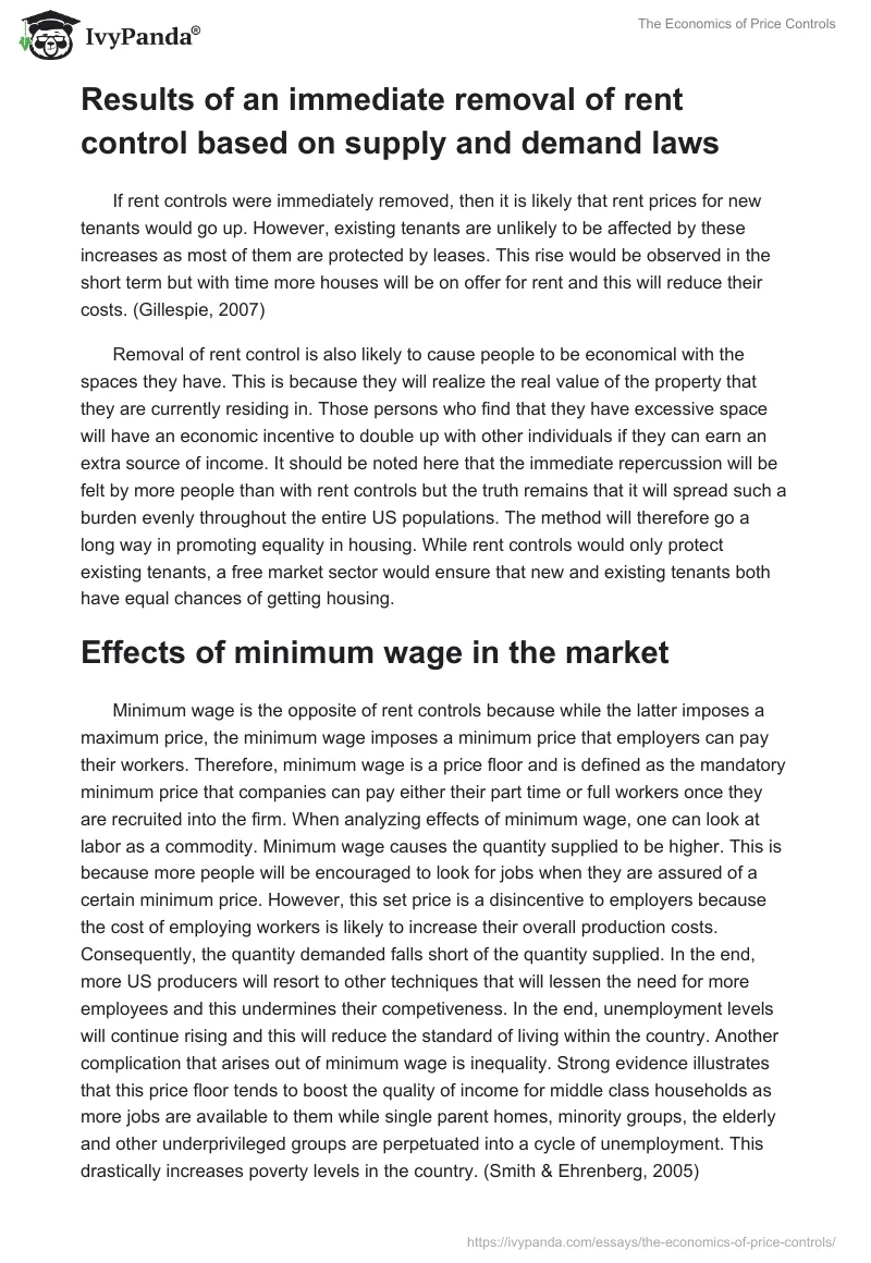 The Economics of Price Controls. Page 2