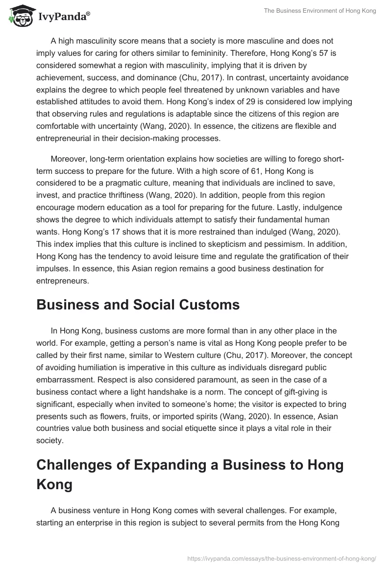 The Business Environment of Hong Kong. Page 3